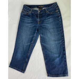 Ann Taylor Jeans Modern Fit Lindsay Waist Blue Capri - Size 10 (32 inches)